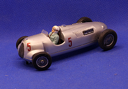 Slotcars66 Auto Union Type C 1/32nd scale Scalextric slot car silver #5 (Donington 1937) 